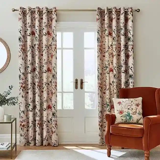 printed eyelet blackout curtains