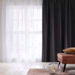 BOND CURTAIN Made to Measure Soft Drape Room Darkening Blockout BLACK