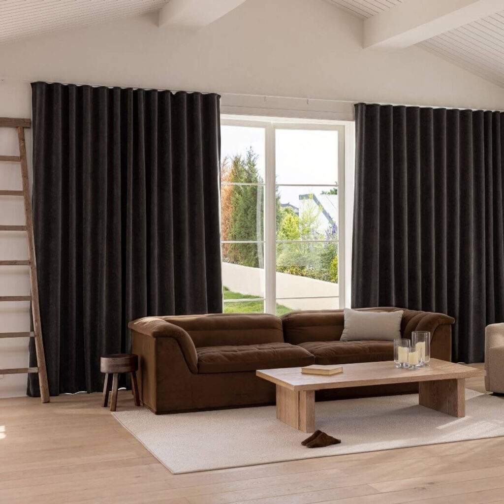 CHENILLE S-Fold Custom Made Curtains Blockout ONYX