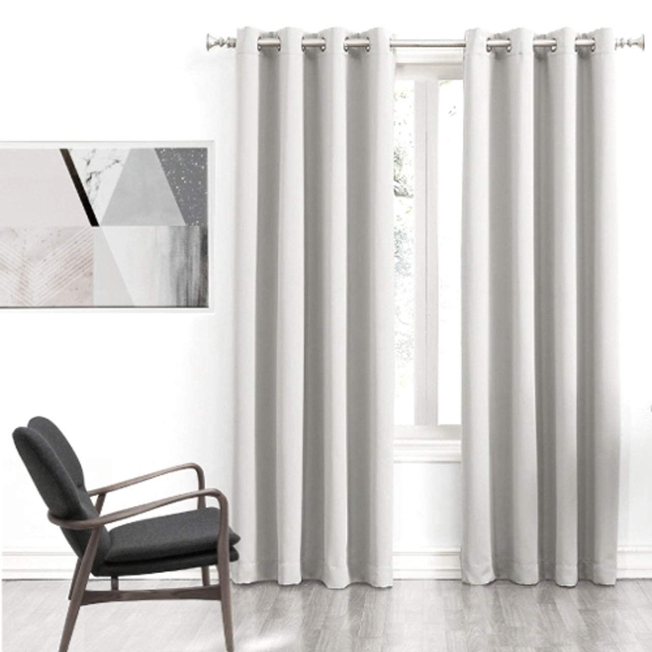 Eyelet Curtain Room Darkening Blockout EGGSHELL