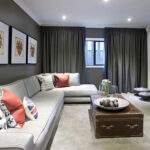 Home Theatre Custom Made Curtains Blockout Portsea Dark Grey