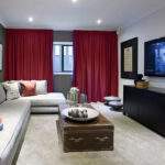 Home Theatre Custom Made Curtains Blockout Portsea Red