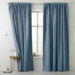 Room Darkening Multiband Curtain Panel Blue
