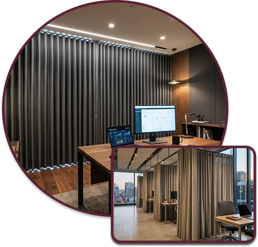 curtains installation for office