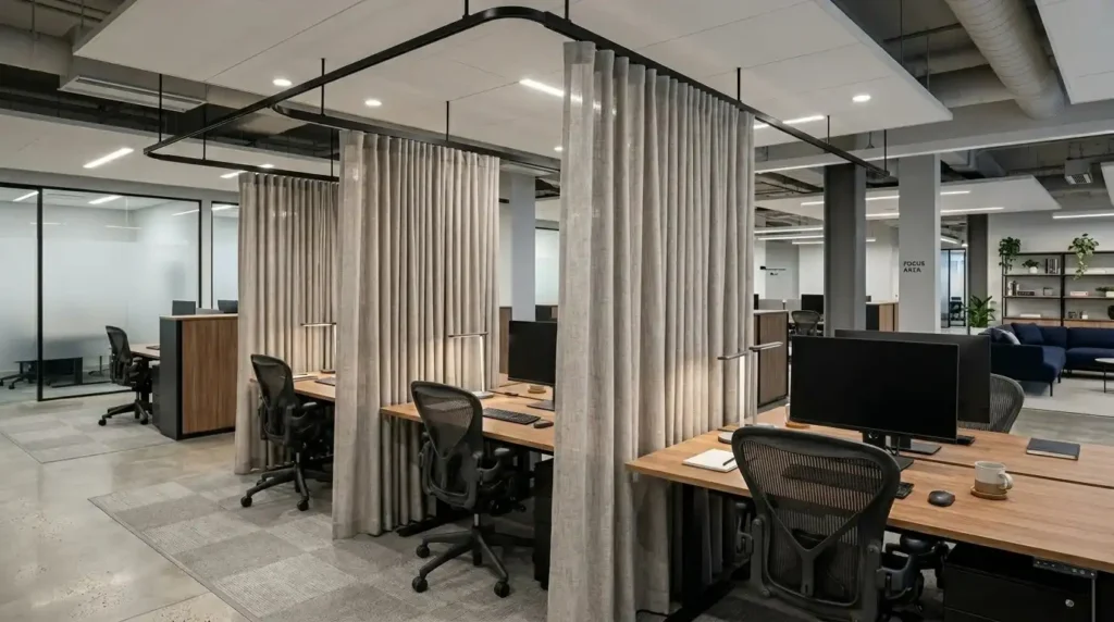 Office divider curtains