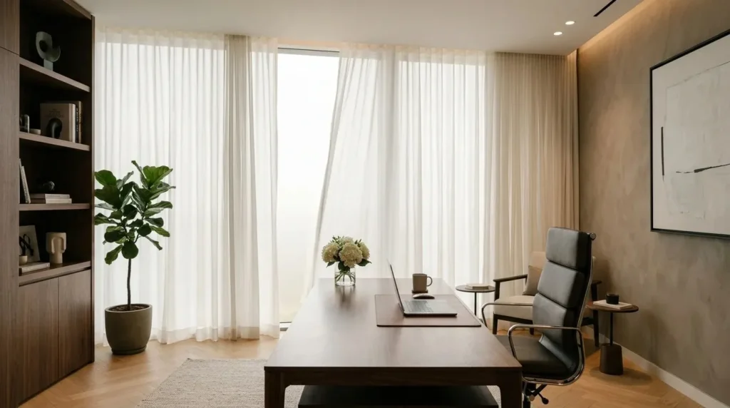 office sheer curtains dubai
