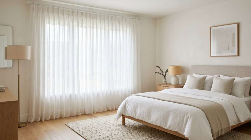 Sheer Pencil Pleat curtains dubai
