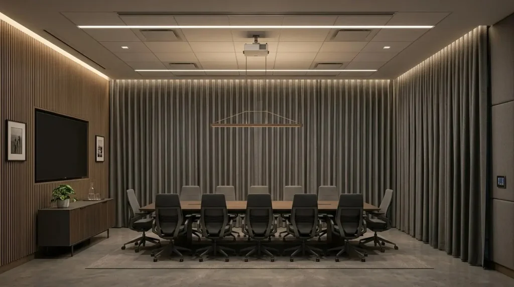 motorized soundproof curtains