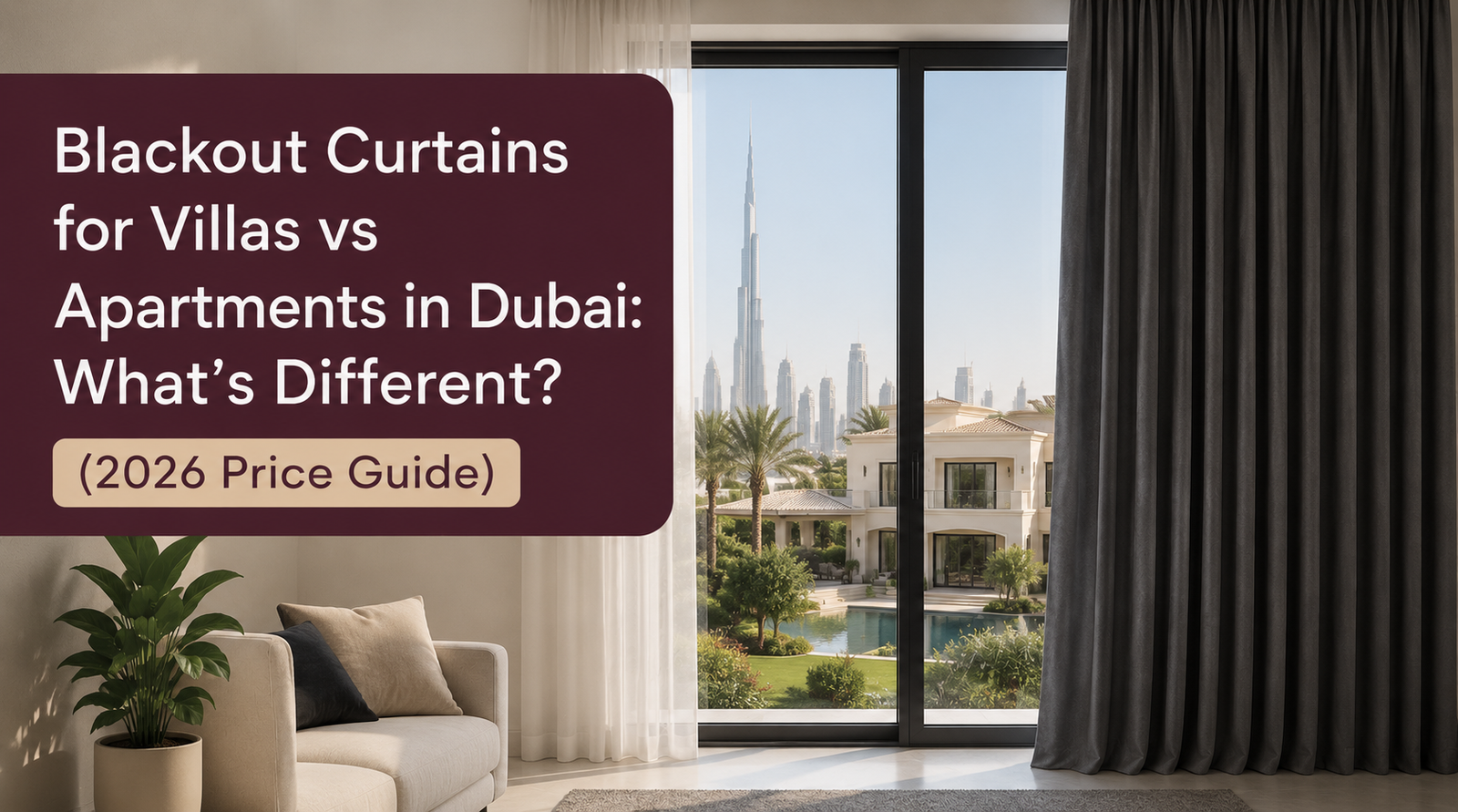 Blackout Curtains for Villas vs Apartments in Dubai